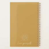 金ゴールドかわいらしイエローロータスヨガ&メディテーションジャーナル プランナー手帳 (裏面)