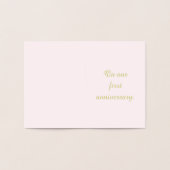 金ゴールドかわいらしキス1周年記念 箔カード (内部)