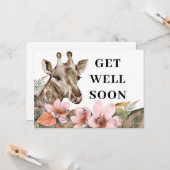 金ゴールドかわいらしキリンフローラが元気になる カード (正面/裏面インサイチュ)