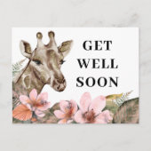 金ゴールドかわいらしキリンフローラが早く良くなる ポストカード (正面)