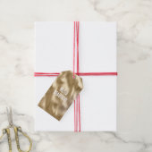 金ゴールドかわいらしグラムとヒョウ ギフトタグ (より糸付き)