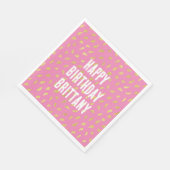 金ゴールドかわいらしグラムピンク抽象芸術 スタンダードランチョンナプキン (角)