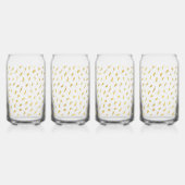 金ゴールドかわいらしグラムホワイト抽象芸術 ガラス缶 (裏面)