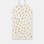 金ゴールドかわいらしグラムホワイト抽象芸術 ギフトタグ (裏面)
