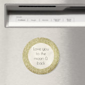 金ゴールドかわいらしグリジーグリッターラブ マグネット (インサイチュ (食洗機))