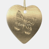 金ゴールドかわいらしバタフライアド文字オーナメント セラミックオーナメント (右)