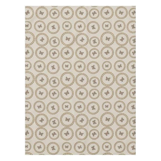 金ゴールドかわいらしバタフライテーブルクロス テーブルクロス (正面)