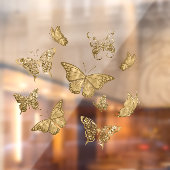 金ゴールドかわいらしバタフライ澄んウィンドウの固定 ウィンドウサイン (シート2)