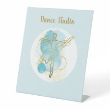 金ゴールドかわいらしバレリナウォーターカラー抽象芸術カスタム