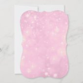 金ゴールドかわいらしピンクダイヤモンド誕生日パーティー 招待状 (裏面)