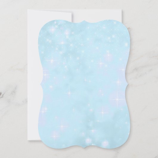 金ゴールドかわいらしブルーダイヤモンドバースデーパーティー 招待状 (裏面)