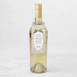 ""金ゴールドか白の第90誕生会ありがとう ボトルネックタグ