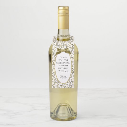 ""金ゴールドか白の第90誕生会ありがとう ボトルネックタグ (ボトル)