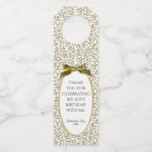 ""金ゴールドか白第30数パターンありがとう ボトルネックタグ (正面)