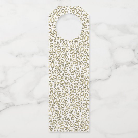 ""金ゴールドか白第30数パターンありがとう ボトルネックタグ (裏面)