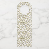 ""金ゴールドかBlack100thの誕生会ありがとう ボトルネックタグ (裏面)