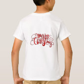 金ゴールドがクリスマスのメリースパークルする季節 Tシャツ (裏面)