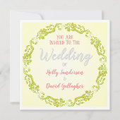 金ゴールドがグラデーションで輝く円 招待状 (正面)