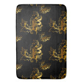 金ゴールドがブラックで輝く バスマット (正面縦)