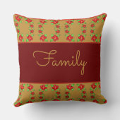 金ゴールドが咲くブルゴーニュ クッション (裏面)