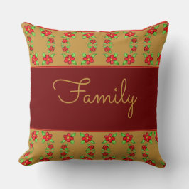 金ゴールドが咲くブルゴーニュ クッション