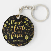 金ゴールドが少ないが激しいウィリアム・シェイクスピアフローラ キーホルダー (裏面)