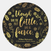 金ゴールドが少ないが激しいウィリアム・シェイクスピアフローラ ラウンドシール (正面)