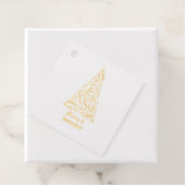 金ゴールドが明るくメリー輝くクリスマスツリー フェイバータグ (箱)