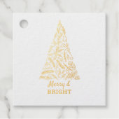 金ゴールドが明るくメリー輝くクリスマスツリー フェイバータグ (正面)