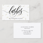 金ゴールドが書フェイクのLash Lash Artist 名刺 (正面/裏面)