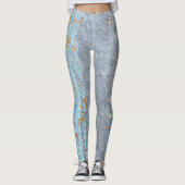 金ゴールドが消え絵を描た レギンス (正面)