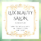 金ゴールドが白エレガントい営業時間 ウィンドウサイン (シート3)