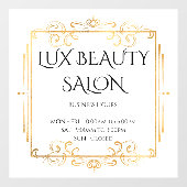 金ゴールドが白エレガントい営業時間 ウィンドウサイン (シート)