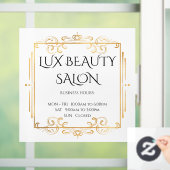 金ゴールドが白エレガントい営業時間 ウィンドウサイン (ホーム)