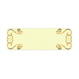 金ゴールドが黄色の差出人住所ラベル ラベル