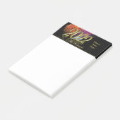 金ゴールドが2022年の新年を迎える花火 ポストイット (アングル)