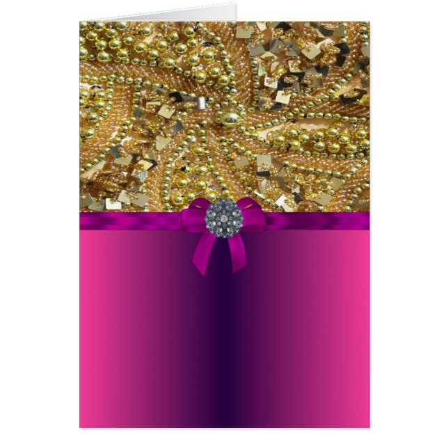 金ゴールドきらきら光るとマゼンタ (正面)