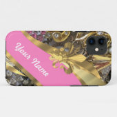 金ゴールドきらきら光るなfleur de lys Case-Mate iPhoneケース (裏面(横))