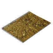 金ゴールドきらきら光るグリッターと真珠 ノートブック (左側)