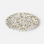 金ゴールドきらきら光るグリッター紙吹雪 ペーパープレート (アングル)