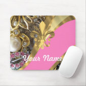 金ゴールドきらきら光るフルーアデリス マウスパッド (マウス)