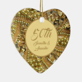 金ゴールドきらきら光る50周年記念 セラミックオーナメント (右)