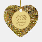 金ゴールドきらきら光る50周年記念 セラミックオーナメント (裏面)