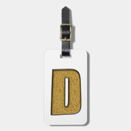 金ゴールドきらきら光るD ラゲッジタグ