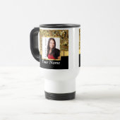 金ゴールドきらきら光るinstagramテンプレート トラベルマグ (正面左)