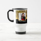 金ゴールドきらきら光るinstagramテンプレート トラベルマグ (左)