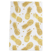 金ゴールドきらびやかなパイナップル ミディアムペーパーバッグ (裏面)