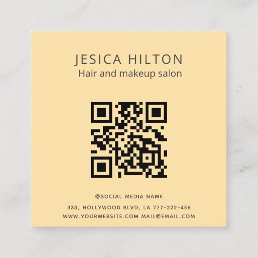 金ゴールドきらびやかな抽象芸術パステル水彩洗剤 スクエア名刺 (裏面)