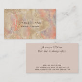 金ゴールドきらびやかな抽象芸術パステル水彩洗剤 名刺 (正面/裏面)