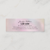 金ゴールドきらびやかな高級メイクアップ目書 スキニー名刺 (裏面)